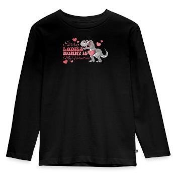 Sorry Ladies Mama Ist Mein Valentinstags - Kinder Premium Bio Langarmshirt - Schwarz - Vorne - AI Model Kid Male (0cm)
