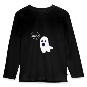 T-Shirt Ghost - T-shirt manches longues Premium Enfant - noir - Devant - AI Model Kid Male (0cm)