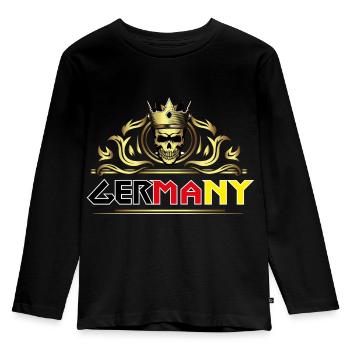 United Kingdom - Kids' Premium Longsleeve Shirt - black - Front - AI Model Kid Male (0cm)
