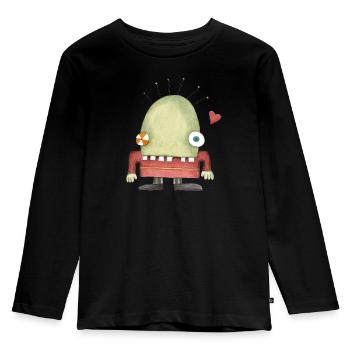 Hab liiieb - T-shirt manches longues Premium Enfant - noir - Devant - AI Model Kid Male (0cm)