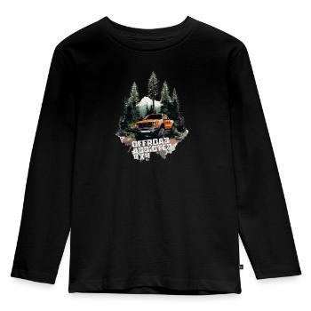 4x4 Pickup Pick Up Truck Offroad Addicted - Kids' Premium Longsleeve Shirt - black - Front - AI Model Kid Male (0cm)