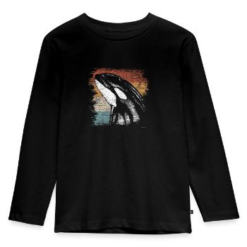 Orca - Kinder Premium Bio Langarmshirt - Schwarz - Vorne - AI Model Kid Male (0cm)