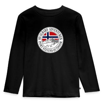Svalbard - Polar bear - Spitzbergen - Eisbär - Kinder Premium Bio Langarmshirt - Schwarz - Vorne - AI Model Kid Male (0cm)