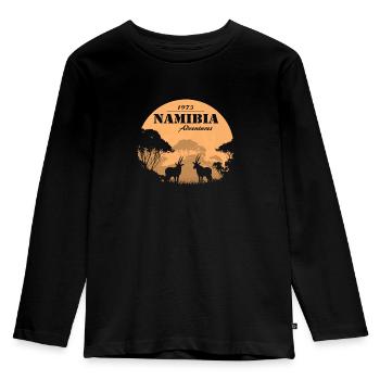 Namibia - Antelope - Kids' Premium Longsleeve Shirt - black - Front - AI Model Kid Male (0cm)