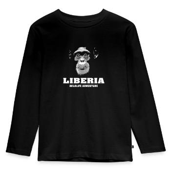 Liberia - Chimpanzés - T-shirt manches longues Premium Enfant - noir - Devant - AI Model Kid Male (0cm)