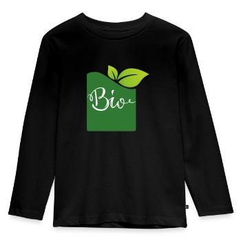 bio - Kinder Premium Bio Langarmshirt - Schwarz - Vorne - AI Model Kid Male (0cm)