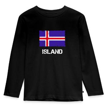 Iceland - Kids' Premium Longsleeve Shirt - black - Front - AI Model Kid Male (0cm)