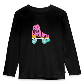 Roller Roller Roller Roller Cadeau - T-shirt manches longues Premium Enfant - noir - Devant - AI Model Kid Male (0cm)