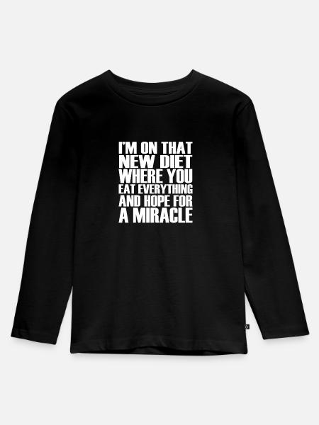 lustige witzige Sprüche - Kinder Premium Bio Langarmshirt - Schwarz