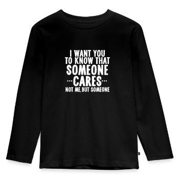 sarcastically - Kids' Premium Longsleeve Shirt - black - Front - AI Model Kid Male (0cm)
