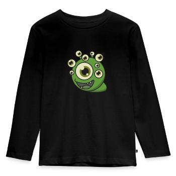 Monster eyes gift halloween funny fantasy - Kids' Premium Longsleeve Shirt - black - Front - AI Model Kid Male (0cm)