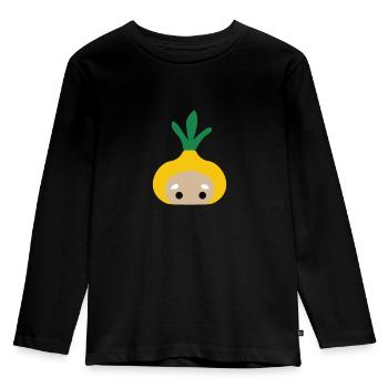 onion - Kids' Premium Longsleeve Shirt - black - Front - AI Model Kid Male (0cm)