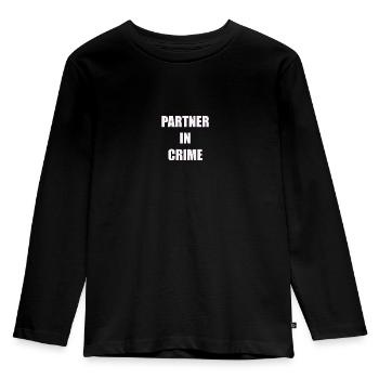PARTNERS IN CRIME - Kids' Premium Longsleeve Shirt - black - Front - AI Model Kid Male (0cm)