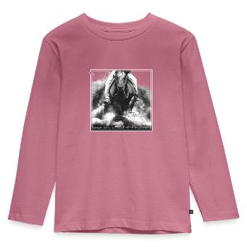 Greyhorse Reining Edition with EM Photography - Kids' Premium Longsleeve Shirt - mauve - Front - AI Model Kid Female (0cm)