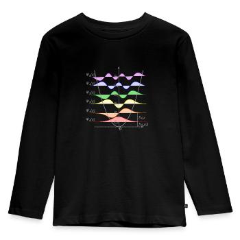 Harmonic Oscillator Quantum Mechanics Physics - Kids' Premium Longsleeve Shirt - black - Front - AI Model Kid Male (0cm)