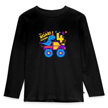 T-Shirt Geburtstagsgeschenk Für Kinder - Kinder Premium Bio Langarmshirt - Schwarz - Vorne - AI Model Kid Male (0cm)