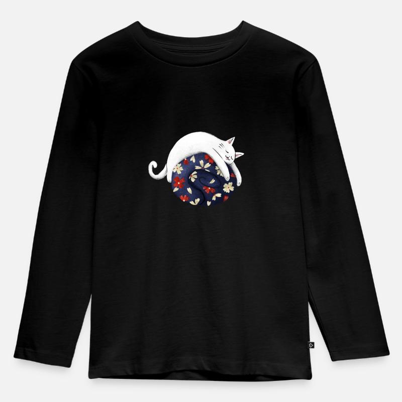 Naptime - Kinder Premium Bio Langarmshirt - Schwarz