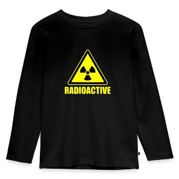 Radioaktives Zeichen - Kinder Premium Bio Langarmshirt - Schwarz - Vorne - AI Model Kid Male (0cm)