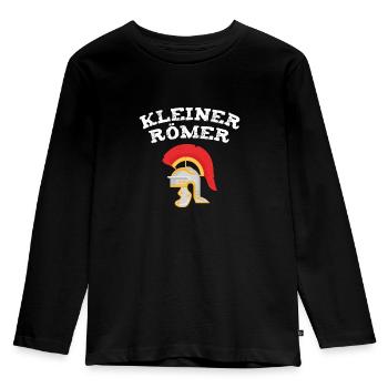 Kleiner Römer - Kinder Premium Bio Langarmshirt - Schwarz - Vorne - AI Model Kid Male (0cm)