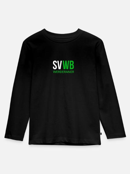 Bremen Fußball - Kinder Premium Bio Langarmshirt - Schwarz