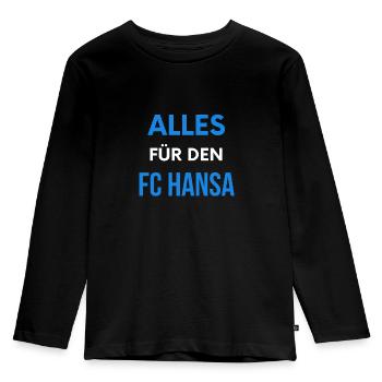 Rostock - Kids' Premium Longsleeve Shirt - black - Front - AI Model Kid Male (0cm)