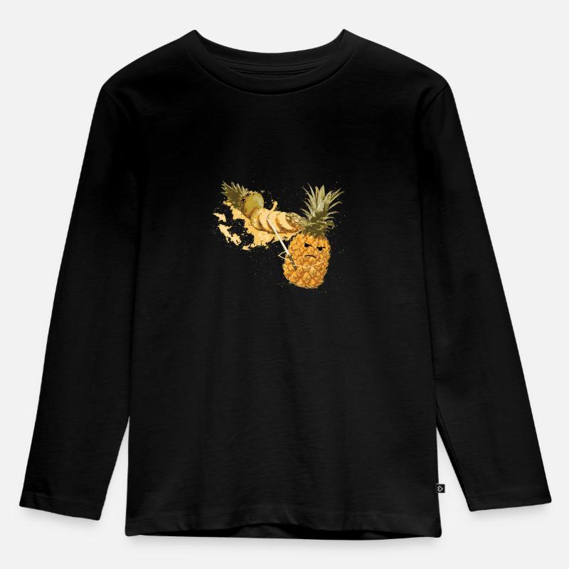 Katananas - Kinder Premium Bio Langarmshirt - Schwarz