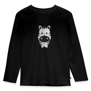 Animals Animals Animal Print Nature 46 - Kids' Premium Longsleeve Shirt - black - Front - AI Model Kid Male (0cm)