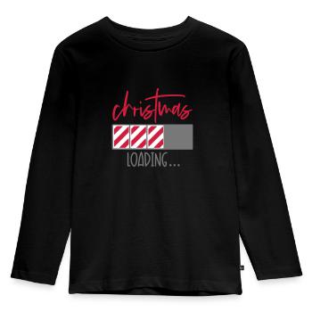 chargement de noël - T-shirt manches longues Premium Enfant - noir - Devant - AI Model Kid Male (0cm)