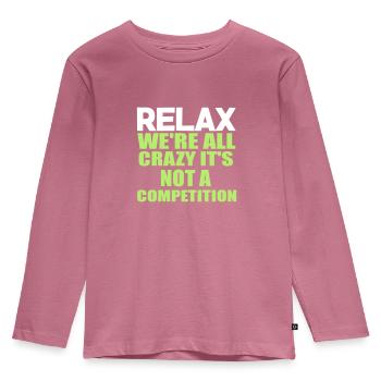 crazy funny quote. - Kids' Premium Longsleeve Shirt - mauve - Front - AI Model Kid Female (0cm)