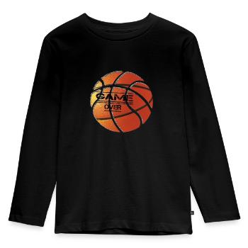 basketball - Kids' Premium Longsleeve Shirt - black - Front - AI Model Kid Male (0cm)