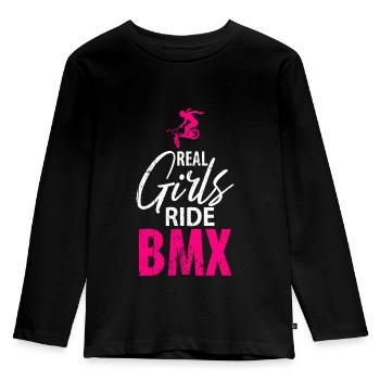 BMX - T-shirt manches longues Premium Enfant - noir - Devant - AI Model Kid Male (0cm)