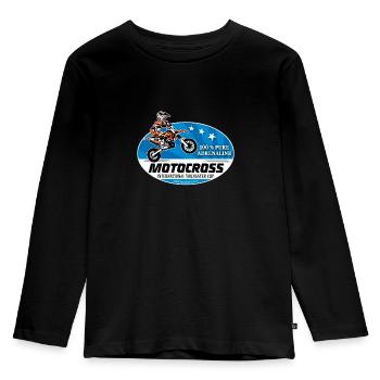 Kinder Motocross - KIDS MX - Kids' Premium Longsleeve Shirt - black - Front - AI Model Kid Male (0cm)