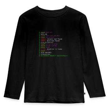 New day Programming Informatic Geschenk Spruch - Kinder Premium Bio Langarmshirt - Schwarz - Vorne - AI Model Kid Male (0cm)