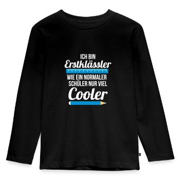 Les élèves de première année scolarisés juste beaucoup plus cool - T-shirt manches longues Premium Enfant - noir - Devant - AI Model Kid Male (0cm)