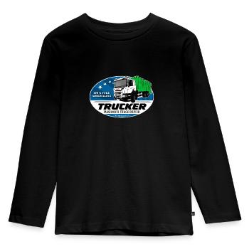 Camion à ordures - Camion à ordures - T-shirt manches longues Premium Enfant - noir - Devant - AI Model Kid Male (0cm)