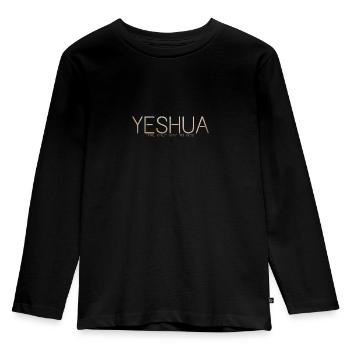 YESHUA vol.3 - Kinder Premium Bio Langarmshirt - Schwarz - Vorne - AI Model Kid Male (0cm)