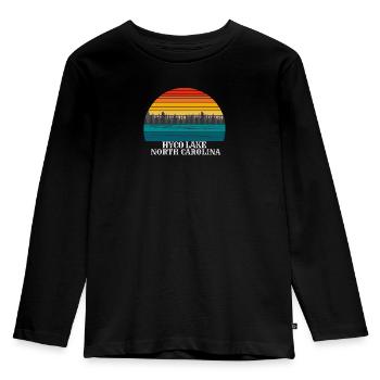 Hyco Lake Caroline du Nord - T-shirt manches longues Premium Enfant - noir - Devant - AI Model Kid Male (0cm)