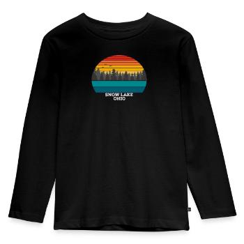 Lac Snow Ohio - T-shirt manches longues Premium Enfant - noir - Devant - AI Model Kid Male (0cm)