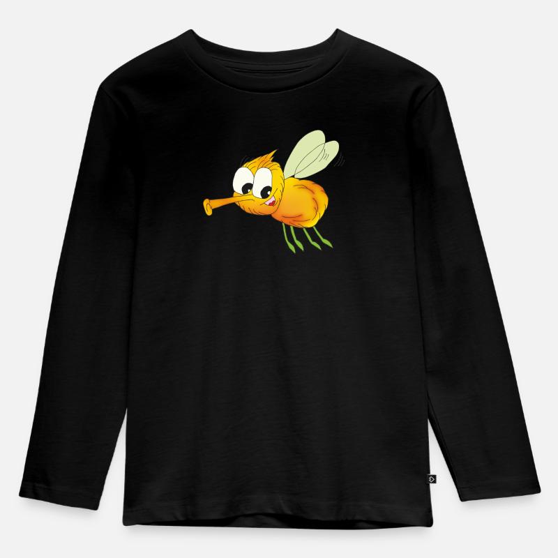 Buzz - Kinder Premium Bio Langarmshirt - Schwarz