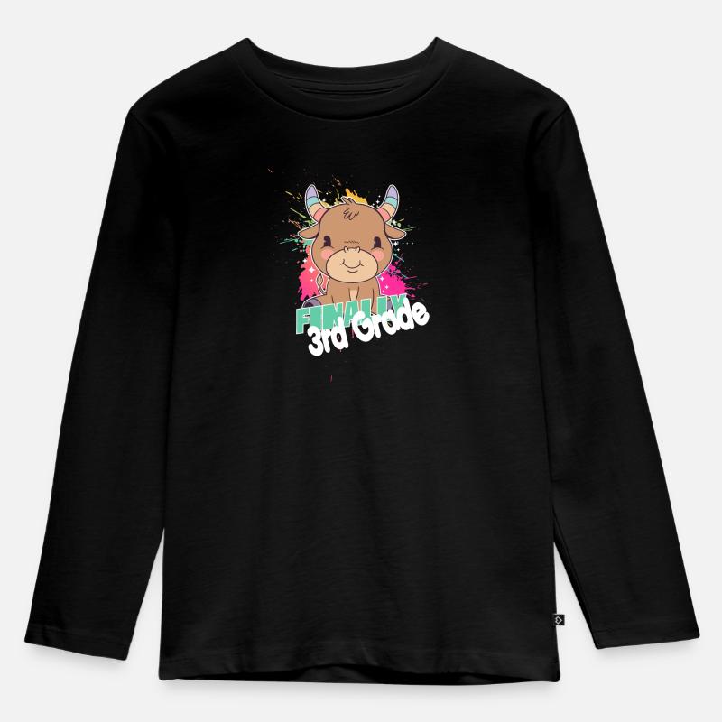 Finally 3rd Grade, Second Grader - Kids' Premium Longsleeve Shirt - black