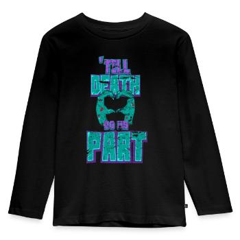 Partenaire de couple zombie Halloween - T-shirt manches longues Premium Enfant - noir - Devant - AI Model Kid Male (0cm)