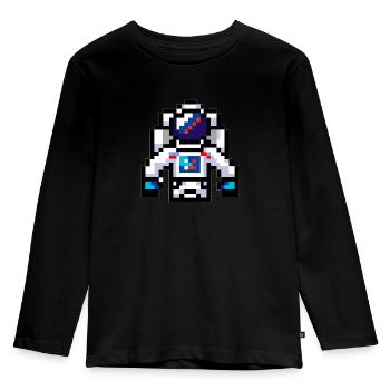 Astronaut - Kinder Premium Bio Langarmshirt - Schwarz - Vorne - AI Model Kid Male (0cm)
