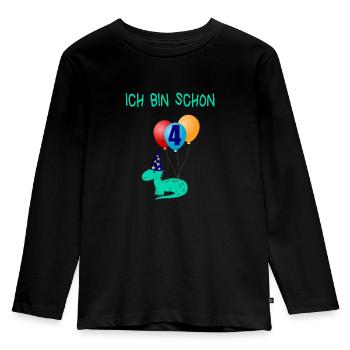 Kindergeburtstag - Kinder Premium Bio Langarmshirt - Schwarz - Vorne - AI Model Kid Male (0cm)