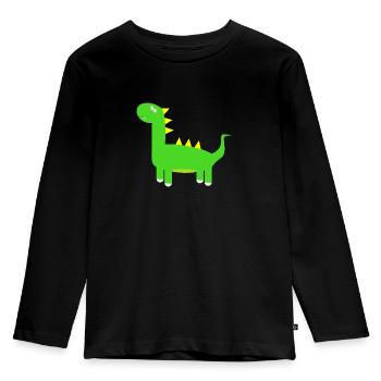 süßer Dino - Kinder Premium Bio Langarmshirt - Schwarz - Vorne - AI Model Kid Male (0cm)