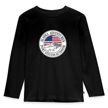Alaska - Polar bear - Eisbär - Kinder Premium Bio Langarmshirt - Schwarz - Vorne - AI Model Kid Male (0cm)