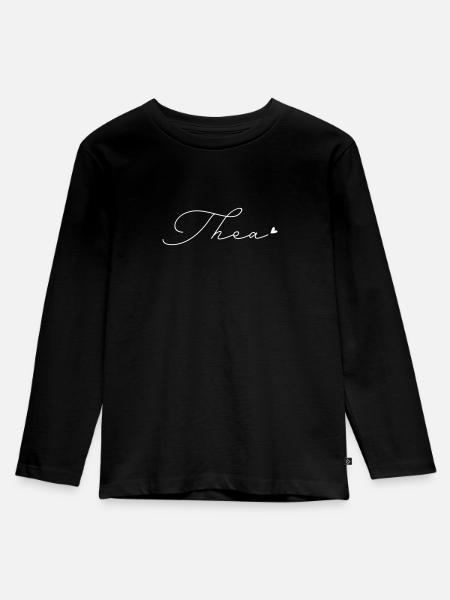 Name Thea - Kids' Premium Longsleeve Shirt - black