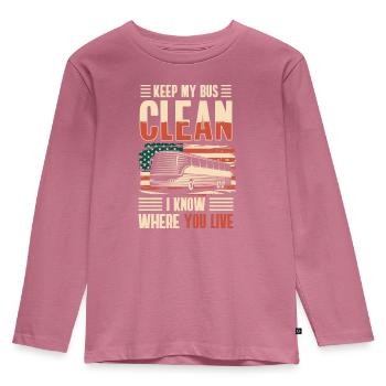 Fahrer Beruf Arbeit Kraftfahrer - Kinder Premium Bio Langarmshirt - Mauve - Vorne - AI Model Kid Female (0cm)