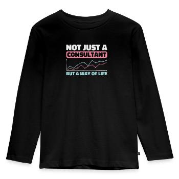 Berater - Kinder Premium Bio Langarmshirt - Schwarz - Vorne - AI Model Kid Male (0cm)