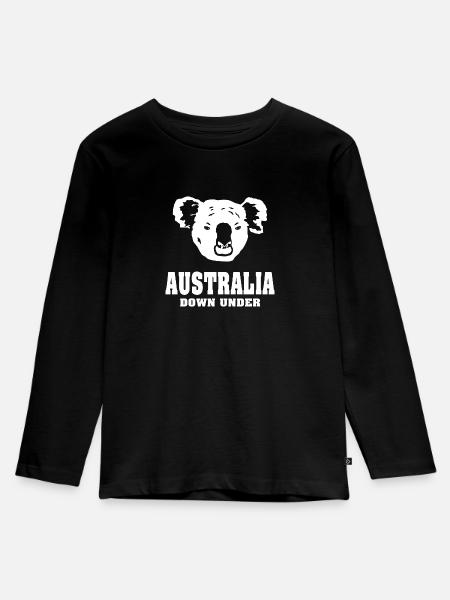 Koala - Koalabär - Kinder Premium Bio Langarmshirt - Schwarz