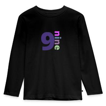 9e cadeaux d'anniversaire, 9 ans d'anniversaire - T-shirt manches longues Premium Enfant - noir - Devant - AI Model Kid Male (0cm)